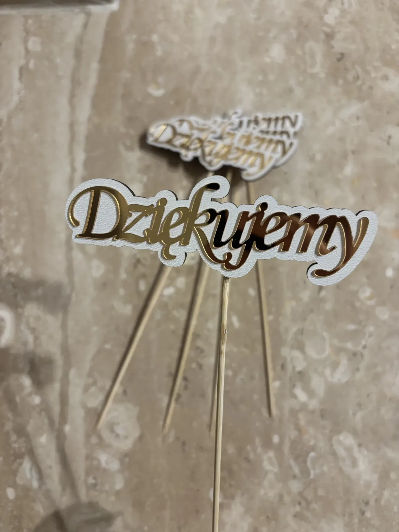 Topper plexi DZIĘKUJEMY